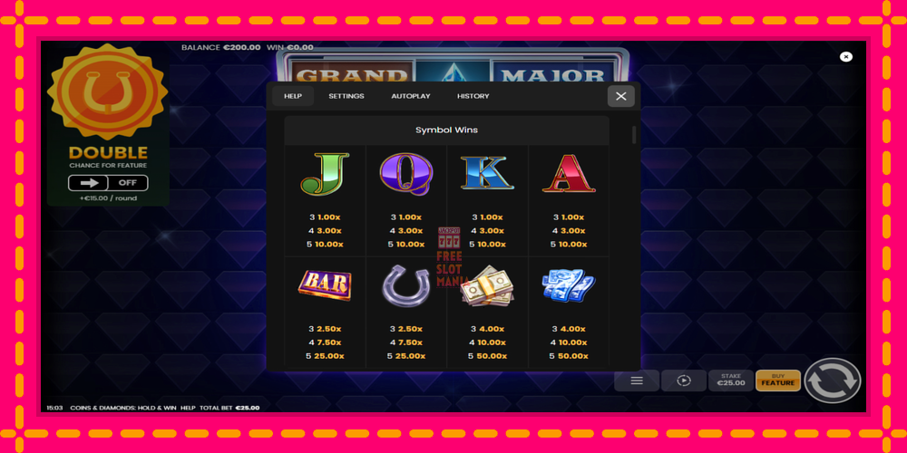 Automat Coins & Diamonds: Hold and Win z jasną grafiką, zdjęcie 5