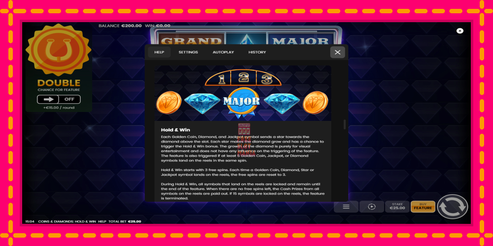 Automat Coins & Diamonds: Hold and Win z jasną grafiką, zdjęcie 6