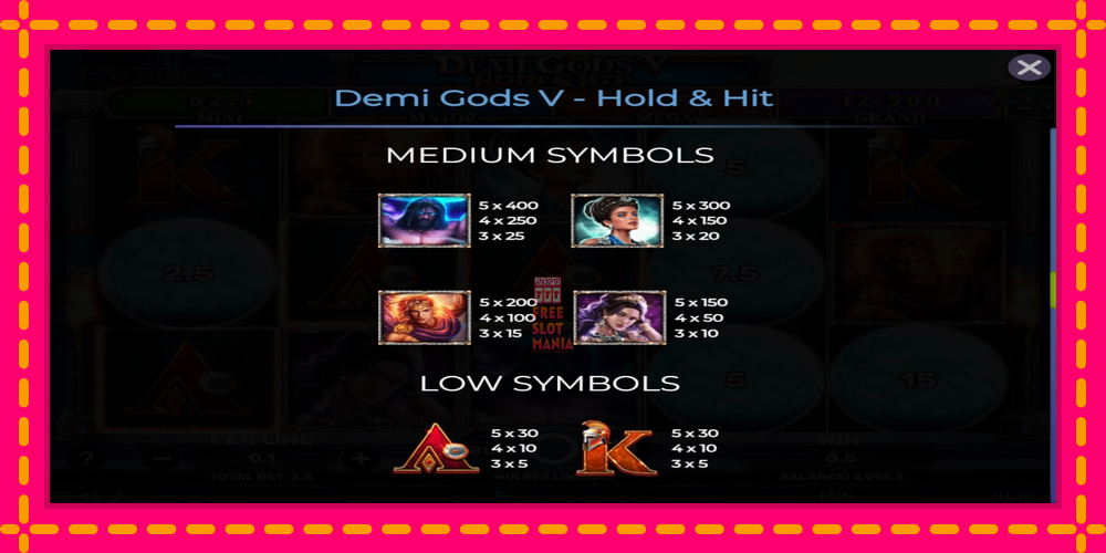 Automat Demi Gods V Hold & Hit z jasną grafiką, zdjęcie 6