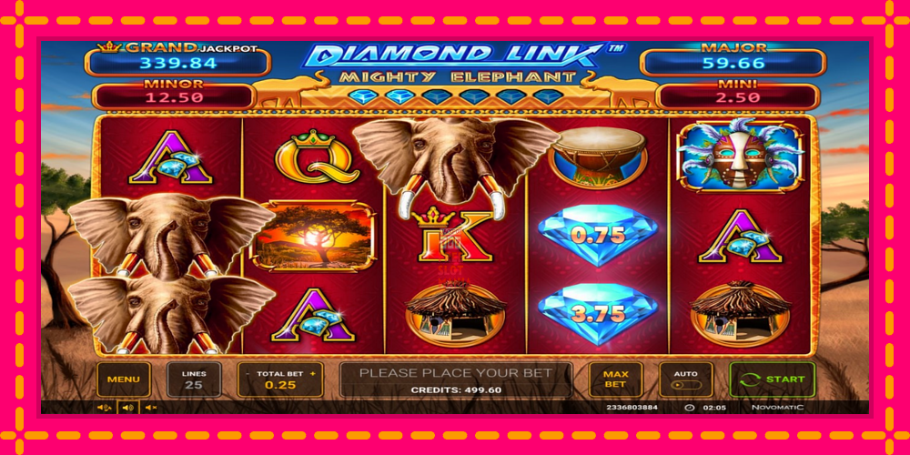 Automat Diamond Link: Mighty Elephant z jasną grafiką, zdjęcie 1