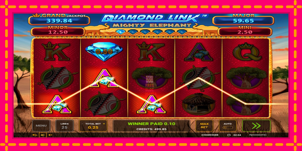 Automat Diamond Link: Mighty Elephant z jasną grafiką, zdjęcie 2