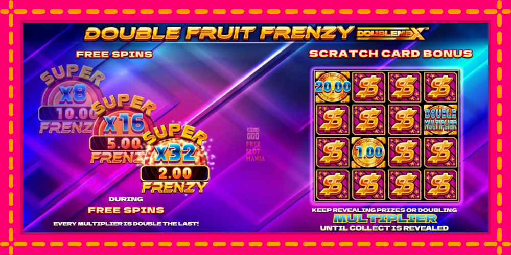 Automat Double Fruit Frenzy DoubleMax z jasną grafiką, zdjęcie 3