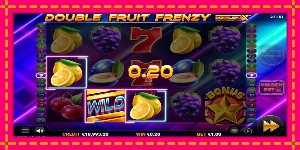 Automat Double Fruit Frenzy DoubleMax z jasną grafiką, zdjęcie 4