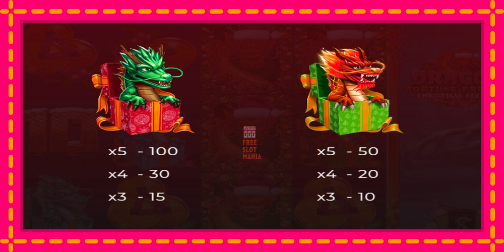 Automat Dragon Fortune Frenzy Christmas Edition z jasną grafiką, zdjęcie 4