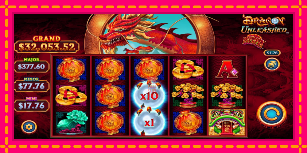 Automat Dragon Unleashed - Prosperity Packets z jasną grafiką, zdjęcie 3