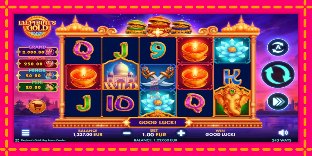 Automat Elephants Gold Buy Bonus Combo z jasną grafiką, zdjęcie 2