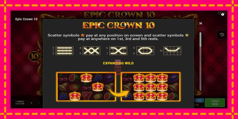 Automat Epic Crown 10 z jasną grafiką, zdjęcie 5