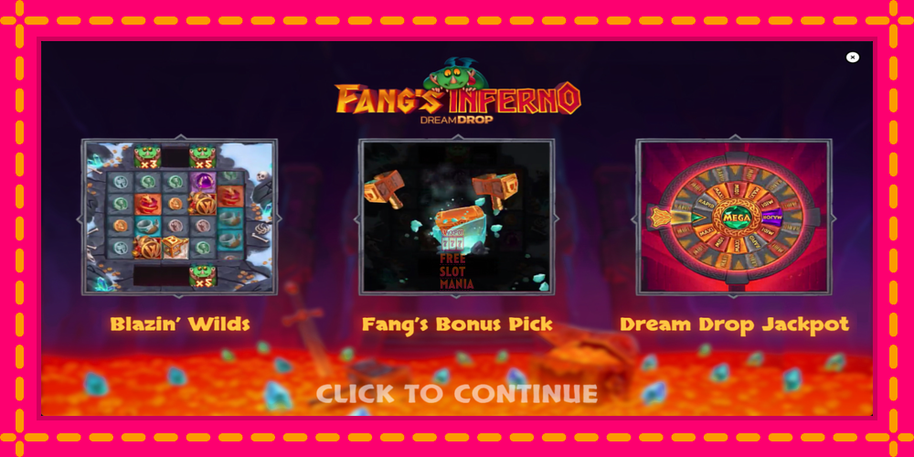 Automat Fangs Inferno Dream Drop z jasną grafiką, zdjęcie 1