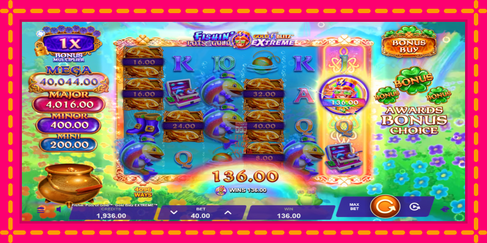 Automat Fishin Pots of Gold: Gold Blitz Extreme z jasną grafiką, zdjęcie 3