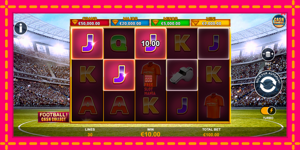 Automat Football Cash Collect PowerPlay Jackpot z jasną grafiką, zdjęcie 4