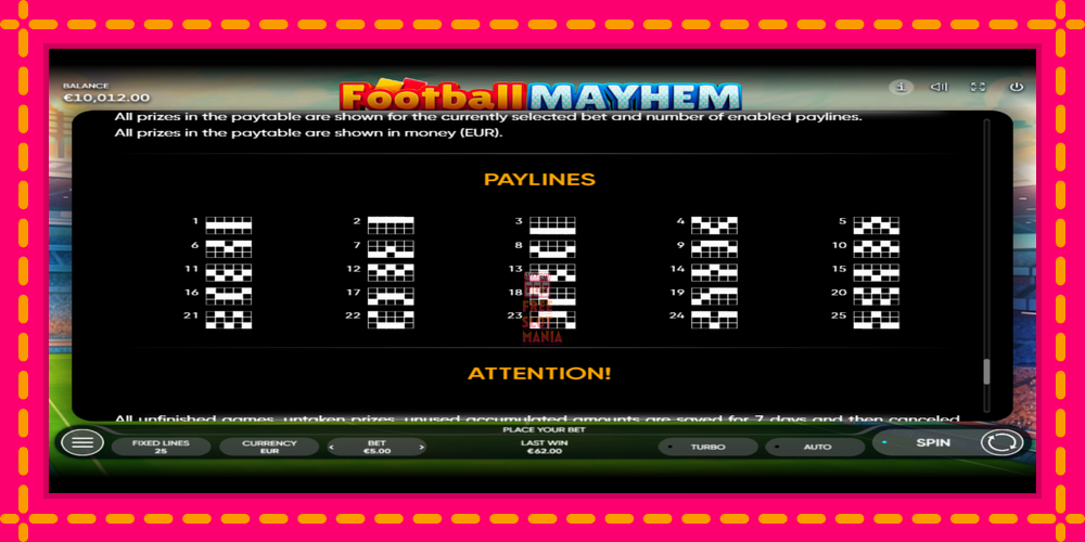 Automat Football Mayhem z jasną grafiką, zdjęcie 7