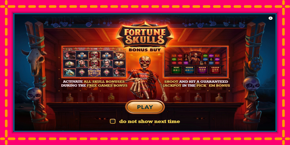 Automat Fortune Skulls Bonus Buy z jasną grafiką, zdjęcie 1