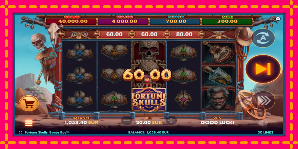 Automat Fortune Skulls Bonus Buy z jasną grafiką, zdjęcie 3