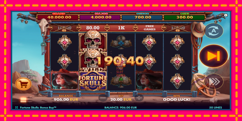 Automat Fortune Skulls Bonus Buy z jasną grafiką, zdjęcie 4