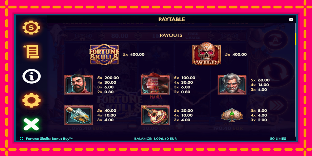 Automat Fortune Skulls Bonus Buy z jasną grafiką, zdjęcie 6