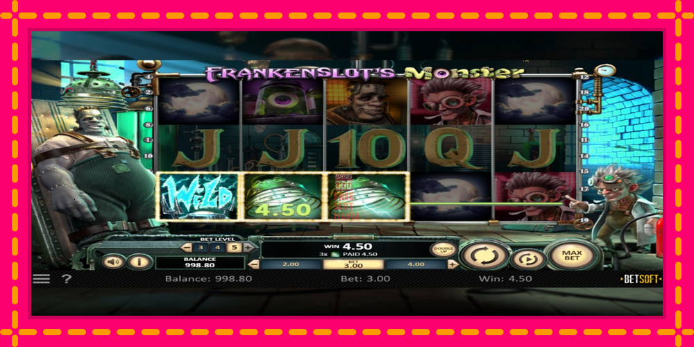 Automat Frankenslots Monster z jasną grafiką, zdjęcie 3