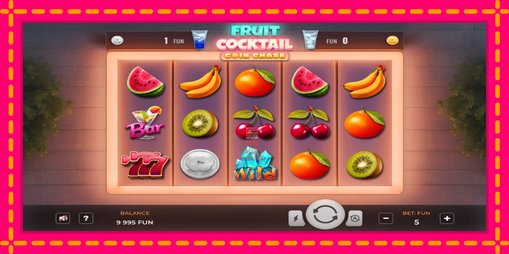 Automat Fruit Cocktail Coin Chase z jasną grafiką, zdjęcie 1