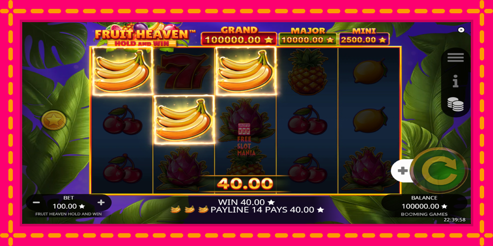 Automat Fruit Heaven Hold and Win z jasną grafiką, zdjęcie 4