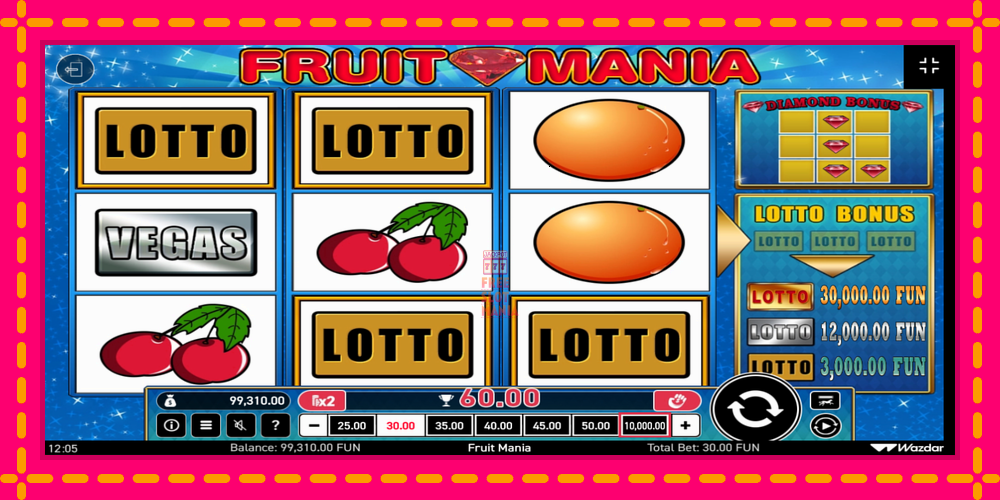 Automat Fruit Mania z jasną grafiką, zdjęcie 4