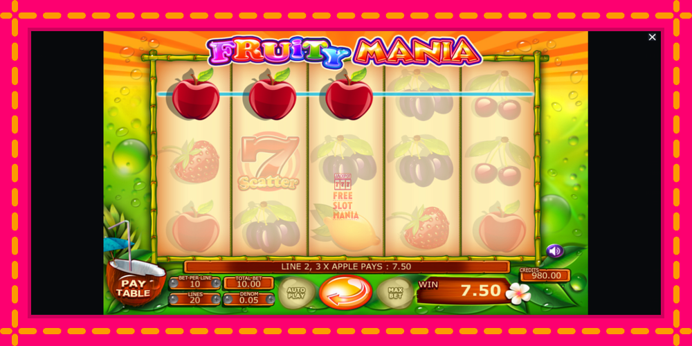 Automat Fruity Mania z jasną grafiką, zdjęcie 2