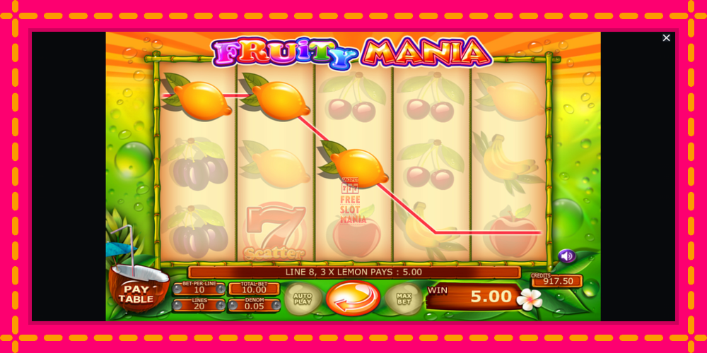 Automat Fruity Mania z jasną grafiką, zdjęcie 3