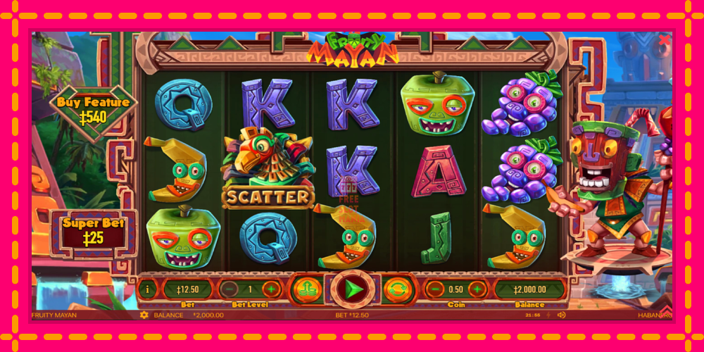 Automat Fruity Mayan z jasną grafiką, zdjęcie 2