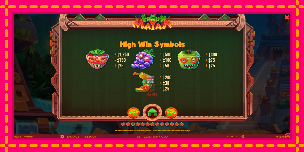 Automat Fruity Mayan z jasną grafiką, zdjęcie 5