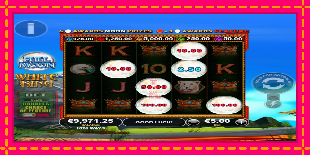 Automat Full Moon: White King PowerPlay Jackpot z jasną grafiką, zdjęcie 3