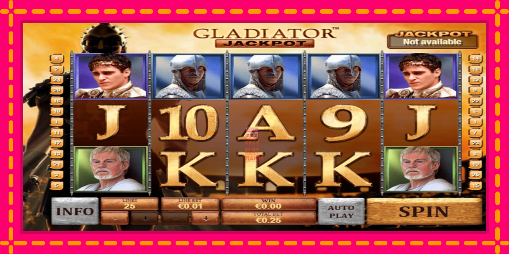 Automat Gladiator Jackpot z jasną grafiką, zdjęcie 1