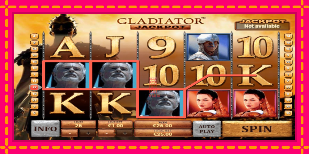 Automat Gladiator Jackpot z jasną grafiką, zdjęcie 2