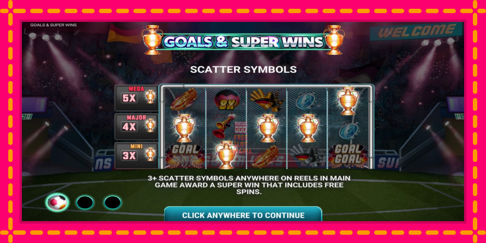 Automat Goals & Super Wins z jasną grafiką, zdjęcie 1