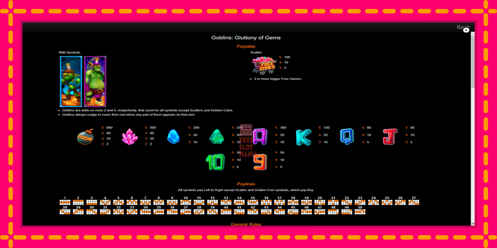 Automat Goblins Gluttony of Gems z jasną grafiką, zdjęcie 7