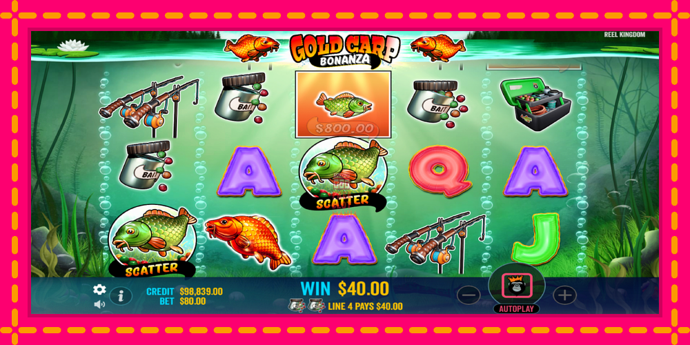 Automat Gold Carp Bonanza z jasną grafiką, zdjęcie 3