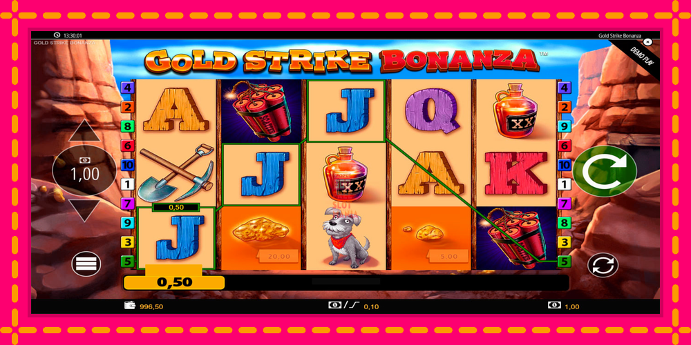 Automat Gold Strike Bonanza z jasną grafiką, zdjęcie 2