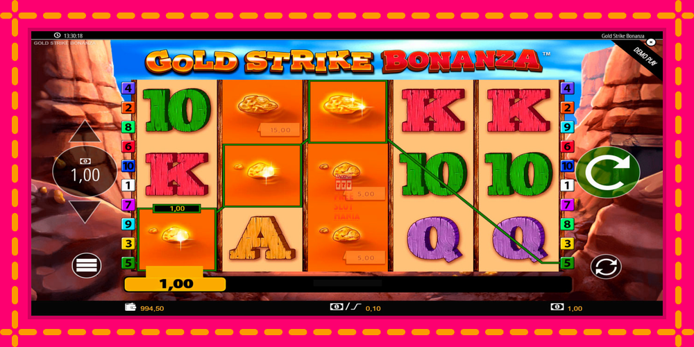 Automat Gold Strike Bonanza z jasną grafiką, zdjęcie 3