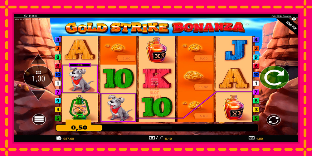 Automat Gold Strike Bonanza z jasną grafiką, zdjęcie 6