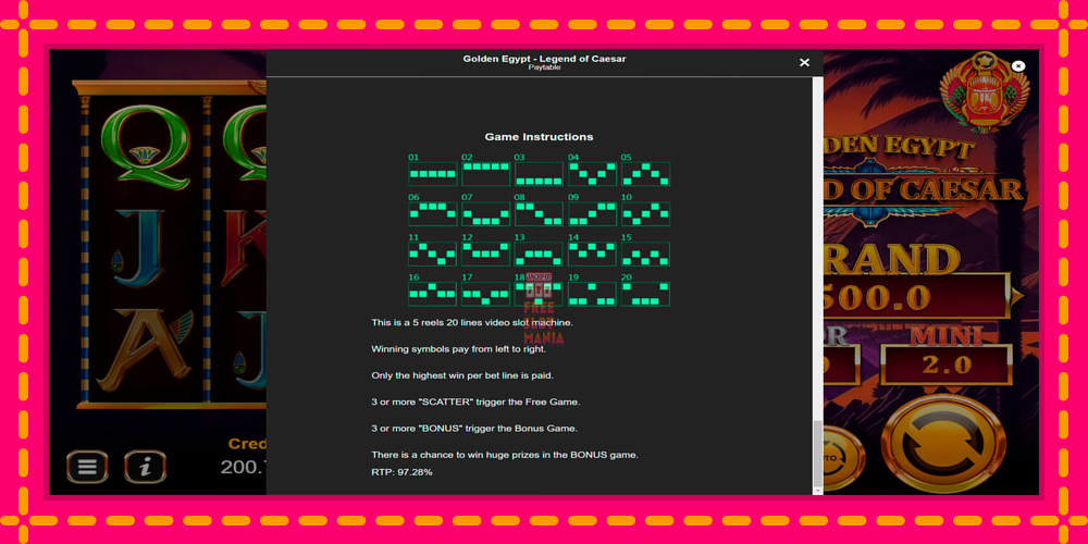 Automat Golden Egypt Legend of Caesar z jasną grafiką, zdjęcie 7