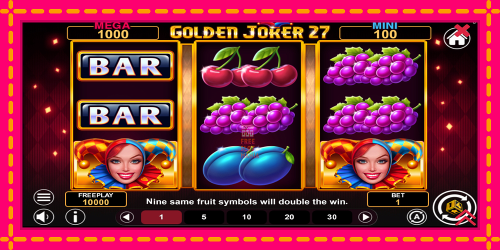 Automat Golden Joker 27 Hold & Win z jasną grafiką, zdjęcie 2