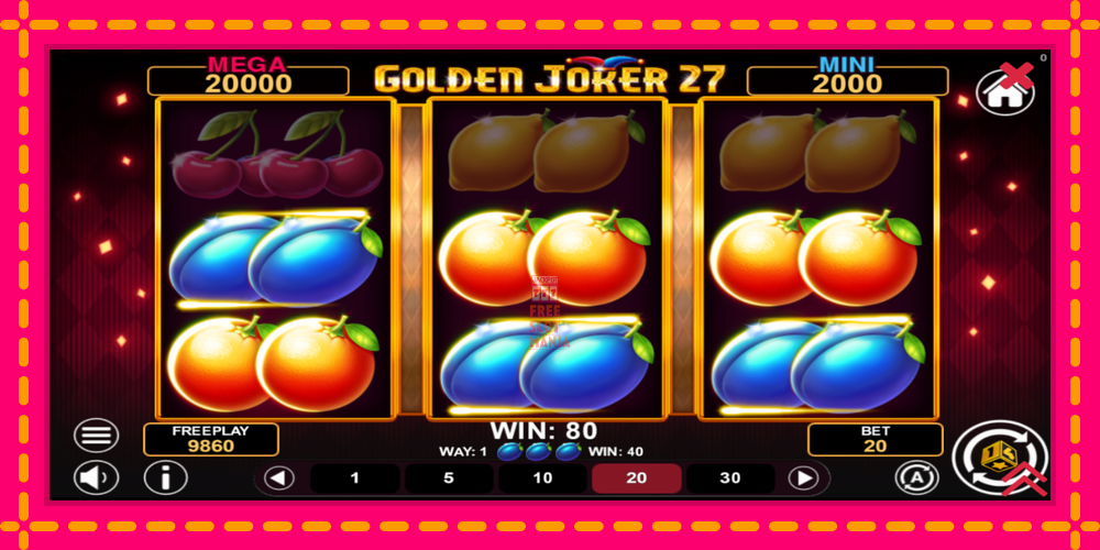 Automat Golden Joker 27 Hold & Win z jasną grafiką, zdjęcie 4