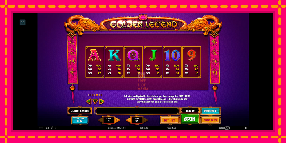 Automat Golden Legend z jasną grafiką, zdjęcie 6