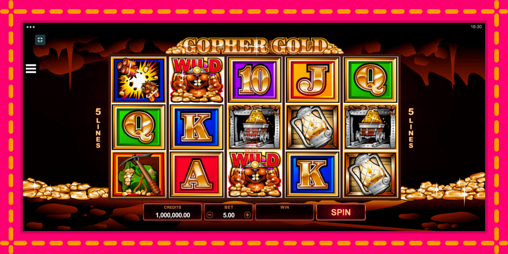 Automat Gopher Gold z jasną grafiką, zdjęcie 1