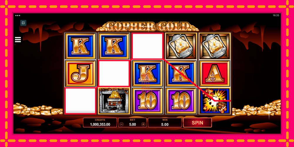 Automat Gopher Gold z jasną grafiką, zdjęcie 3