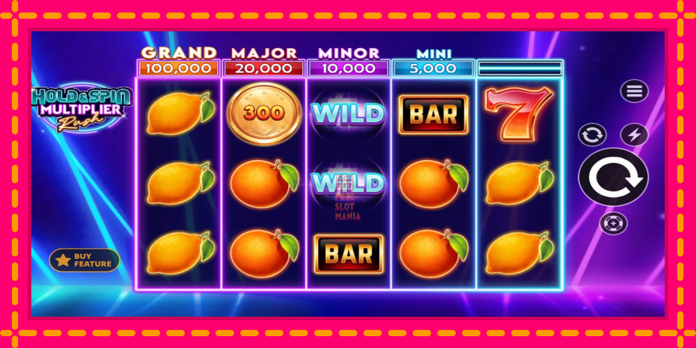 Automat Hold & Spin Multiplier Rush z jasną grafiką, zdjęcie 3