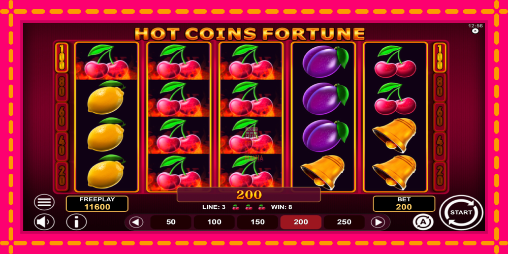 Automat Hot Coins Fortune z jasną grafiką, zdjęcie 3