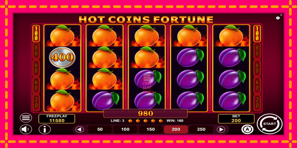 Automat Hot Coins Fortune z jasną grafiką, zdjęcie 4