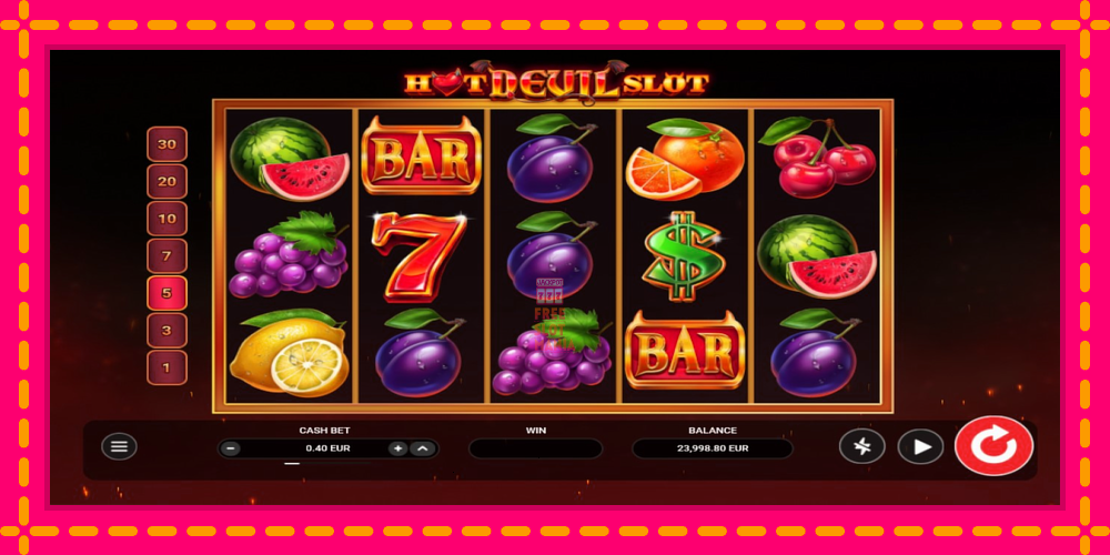 Automat Hot Devil Slot z jasną grafiką, zdjęcie 2