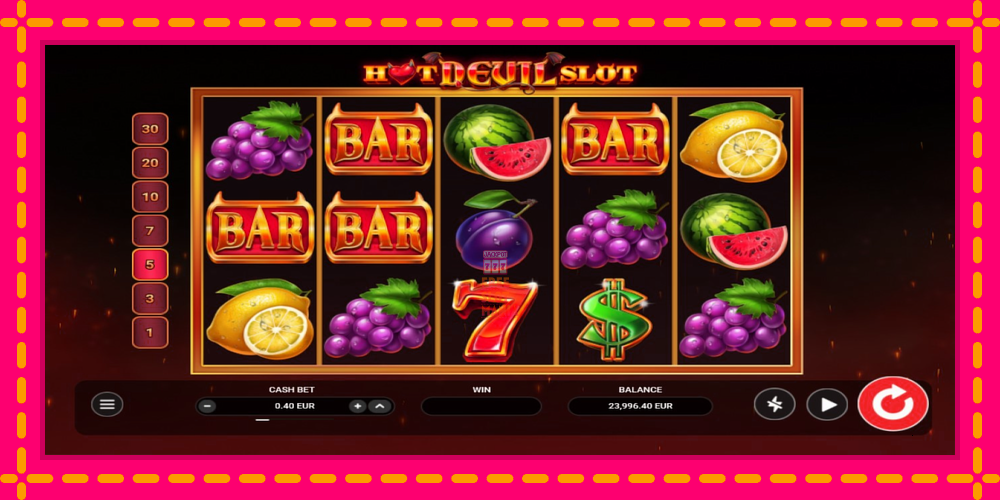 Automat Hot Devil Slot z jasną grafiką, zdjęcie 3