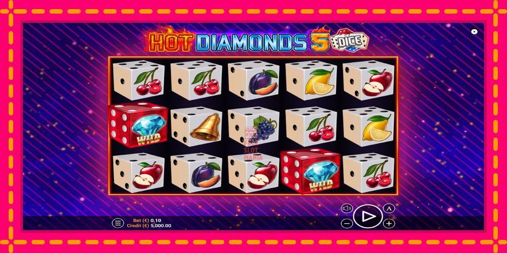 Automat Hot Diamonds 5 Dice z jasną grafiką, zdjęcie 1