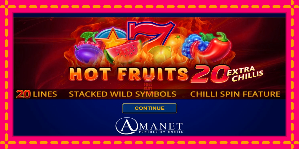 Automat Hot Fruits 20 Extra Chillis z jasną grafiką, zdjęcie 1