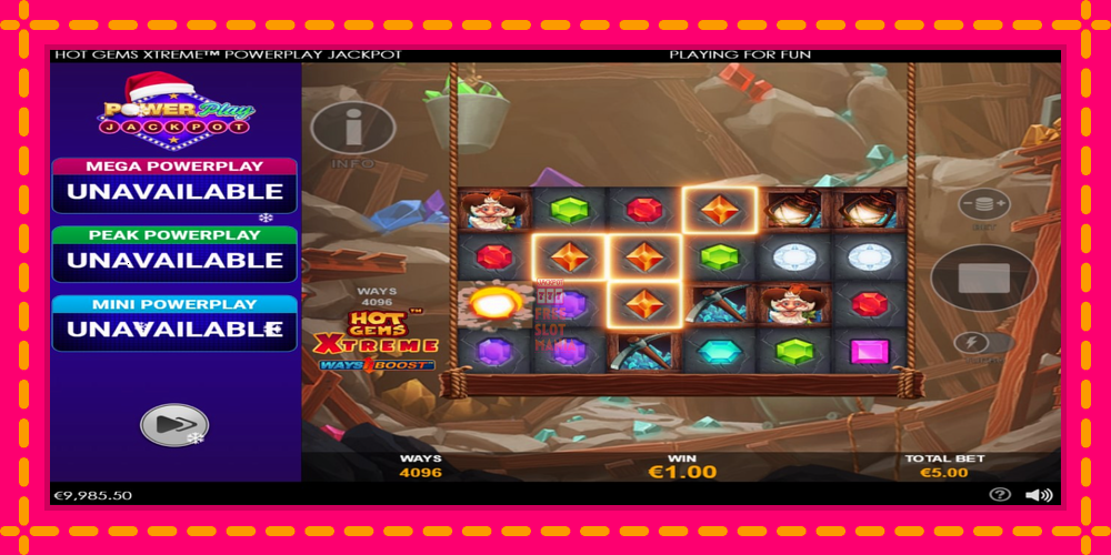 Automat Hot Gems Xtreme PowerPlay Jackpot z jasną grafiką, zdjęcie 3